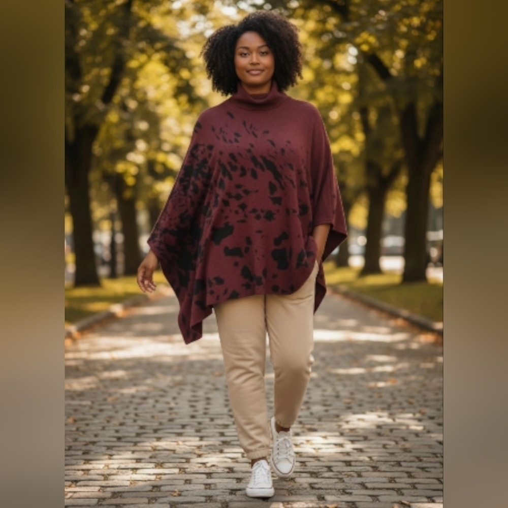 Womans Large Alfani Bat Wing Turtleneck Pullover Sweater